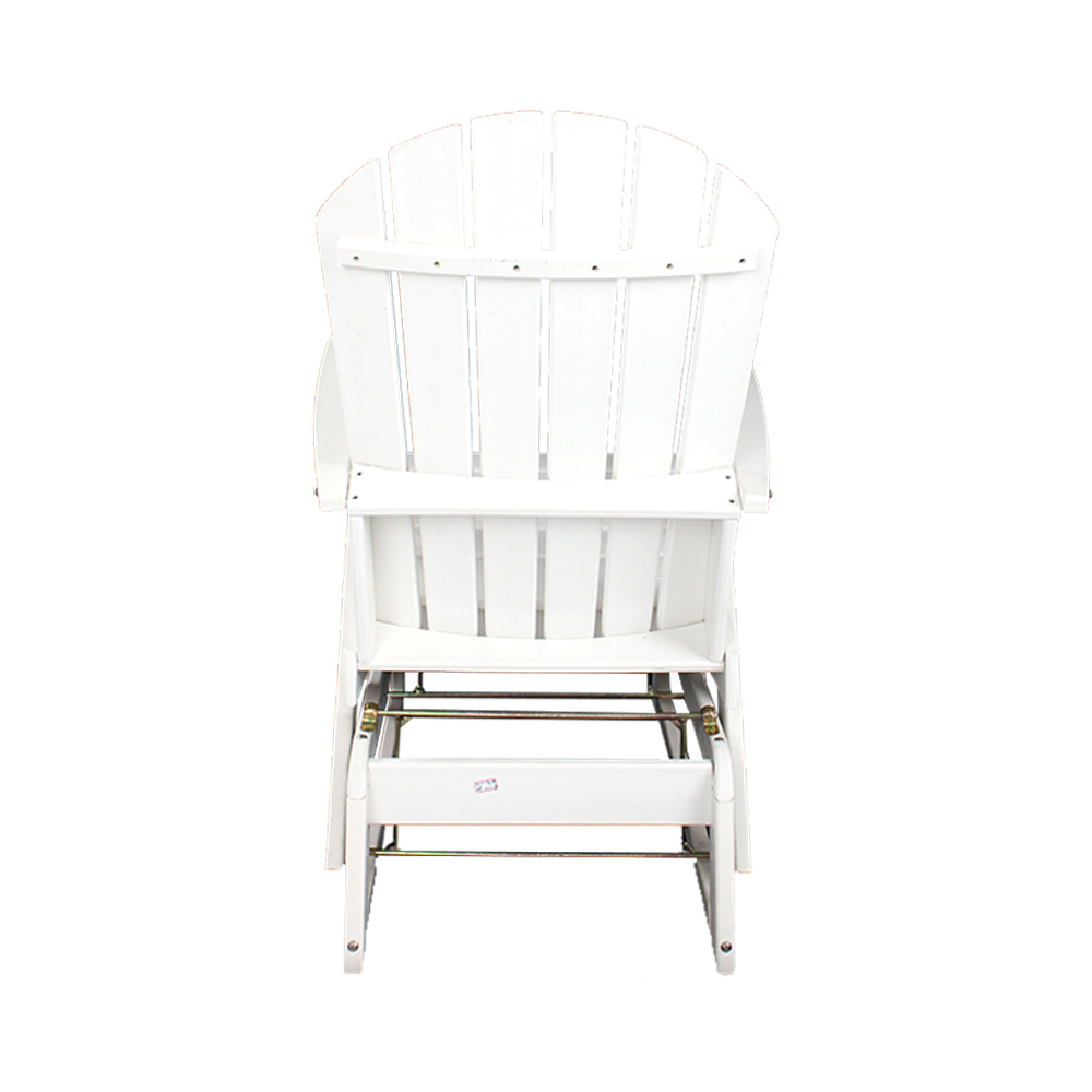 ADM012 White Patio Pull-out Rocker - Beach HDPE Recliner Rocker