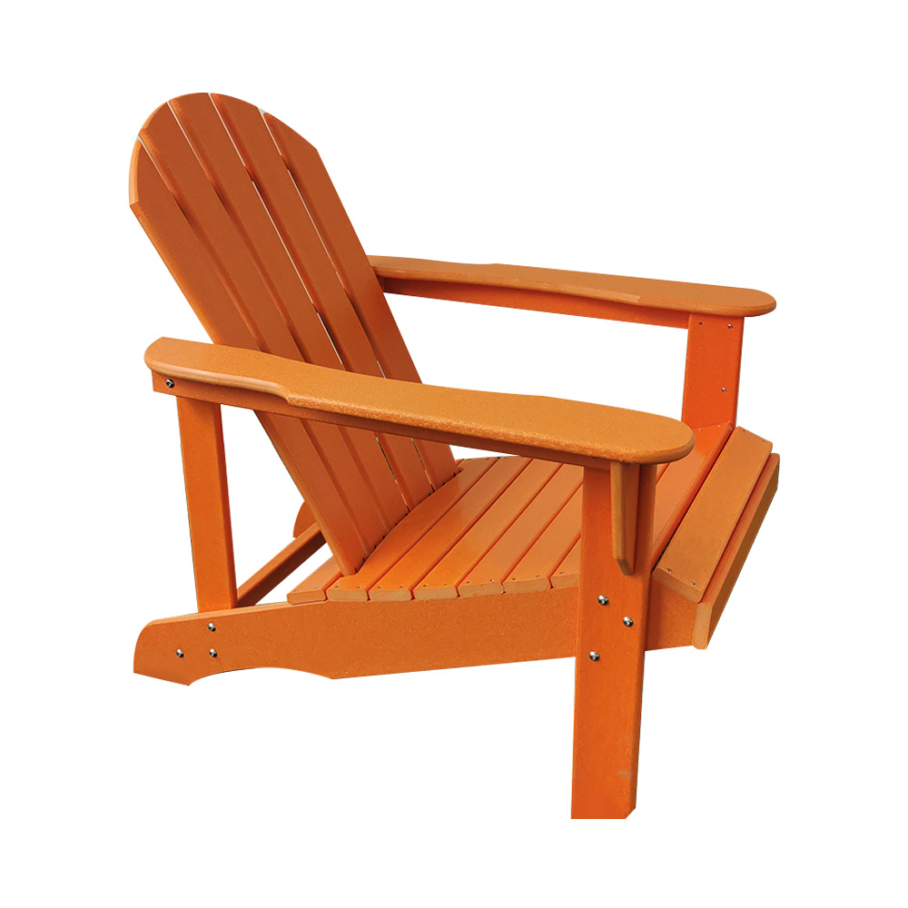 ADM003 White Orange Adirondack Beach Chair - Outdoor Furniture HDPE Chair