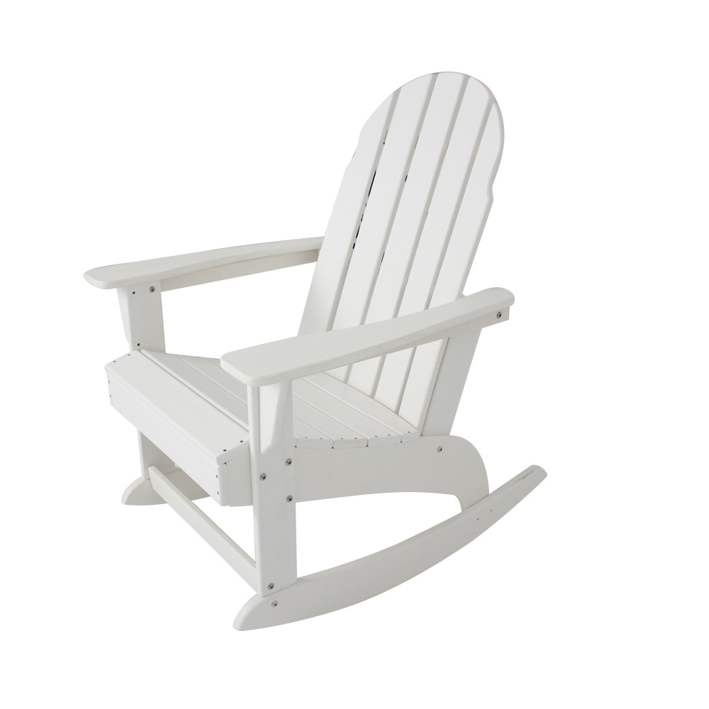  ADM011 White Patio Leisure Rocking Chair - Outdoor Adirondack Chair