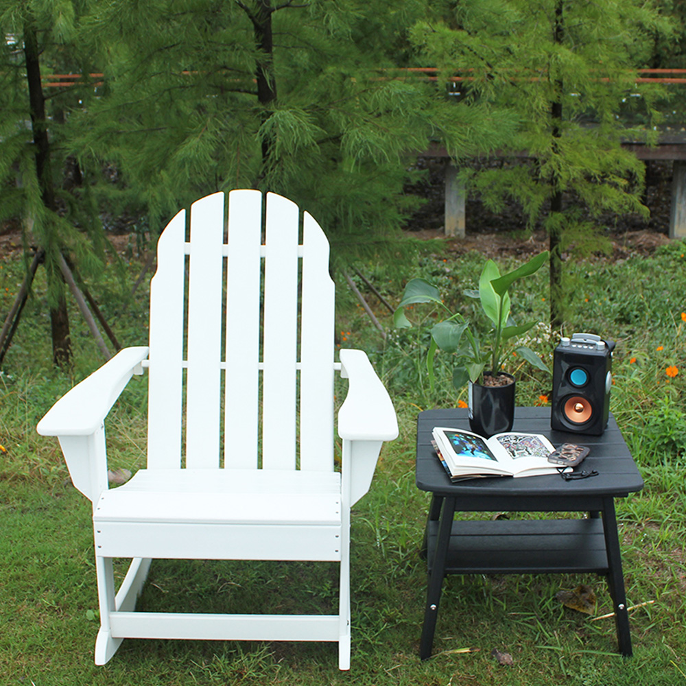  ADM011 White Patio Leisure Rocking Chair - Outdoor Adirondack Chair