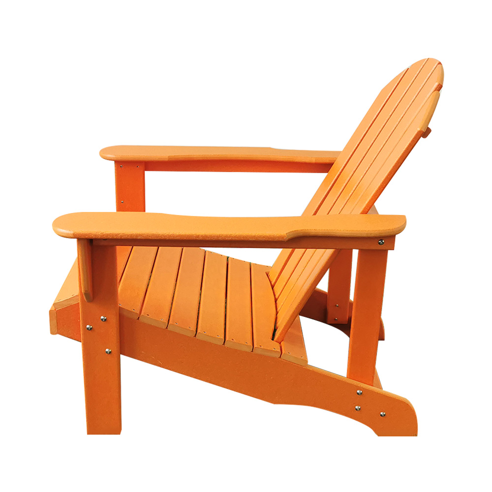 ADM003 White Orange Adirondack Beach Chair - Outdoor Furniture HDPE Chair