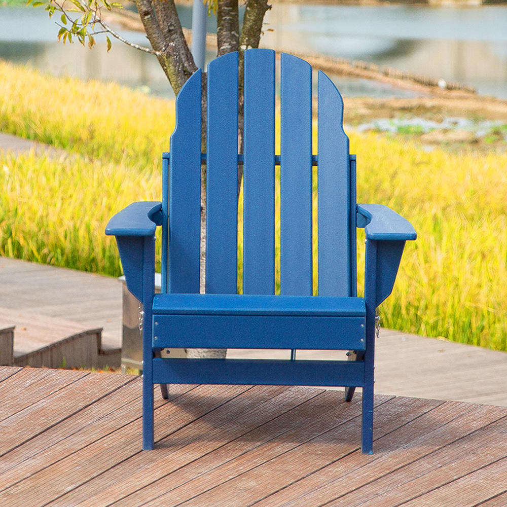  ADM009 Rustic Foldable Adirondack Chair - Outdoor HDPE Folding Chair
