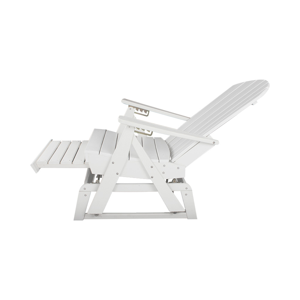 ADM012 White Patio Pull-out Rocker - Beach HDPE Recliner Rocker