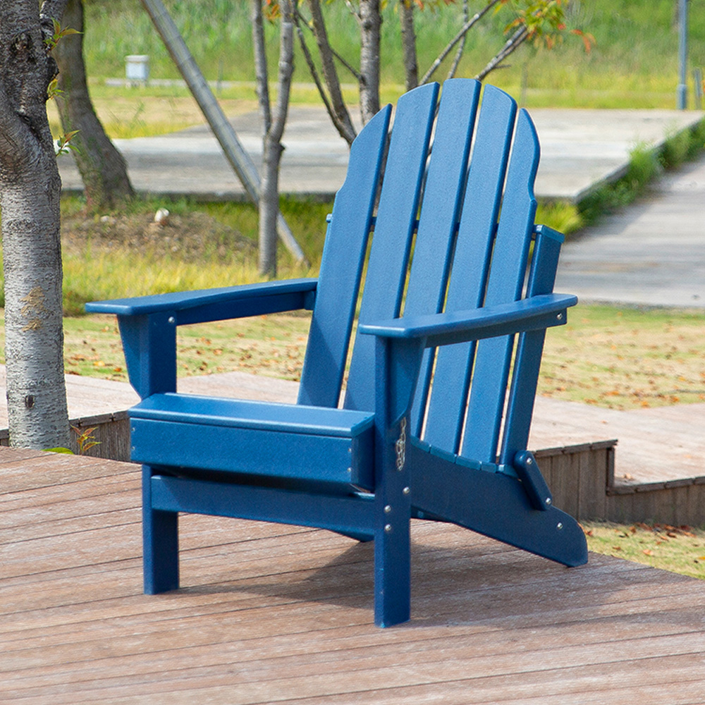  ADM009 Rustic Foldable Adirondack Chair - Outdoor HDPE Folding Chair