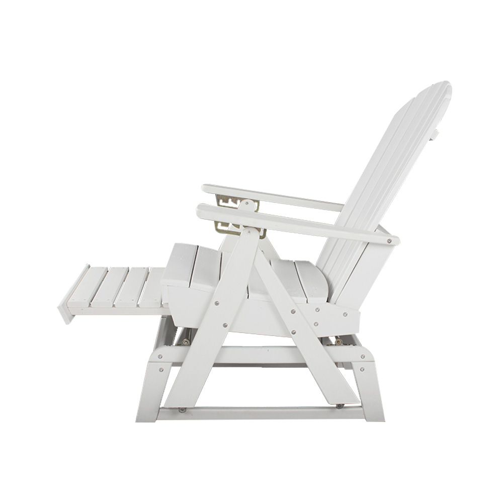ADM012 White Patio Pull-out Rocker - Beach HDPE Recliner Rocker