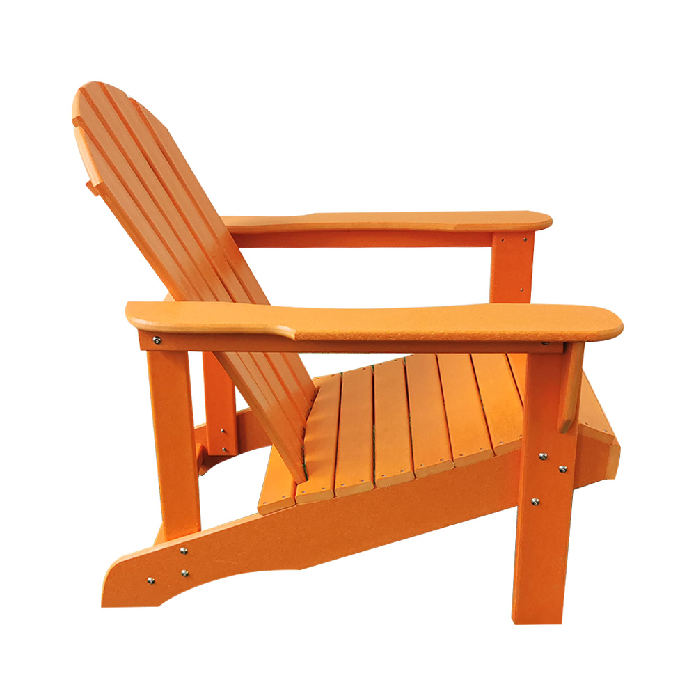 ADM003 White Orange Adirondack Beach Chair - Outdoor Furniture HDPE Chair