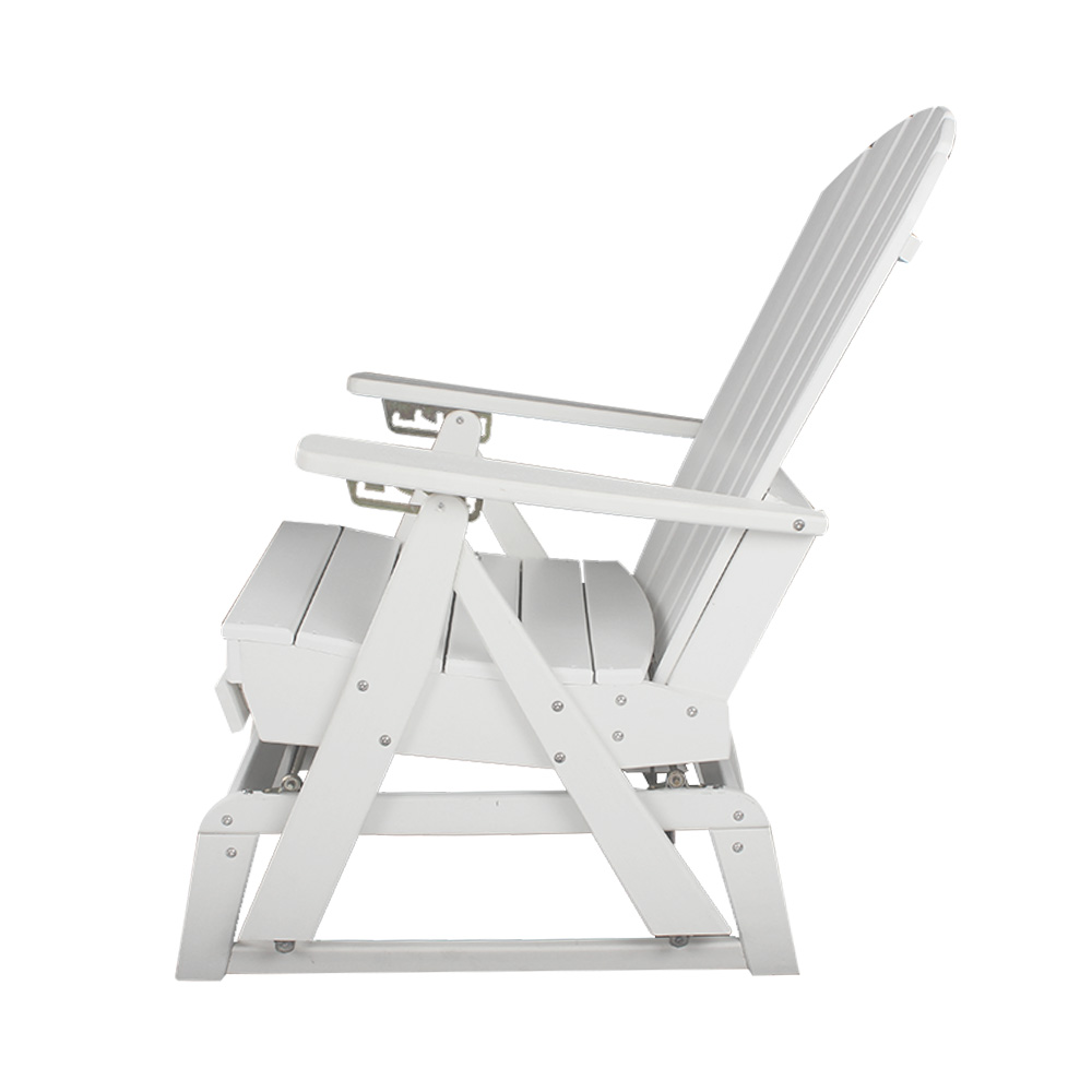 ADM012 White Patio Pull-out Rocker - Beach HDPE Recliner Rocker