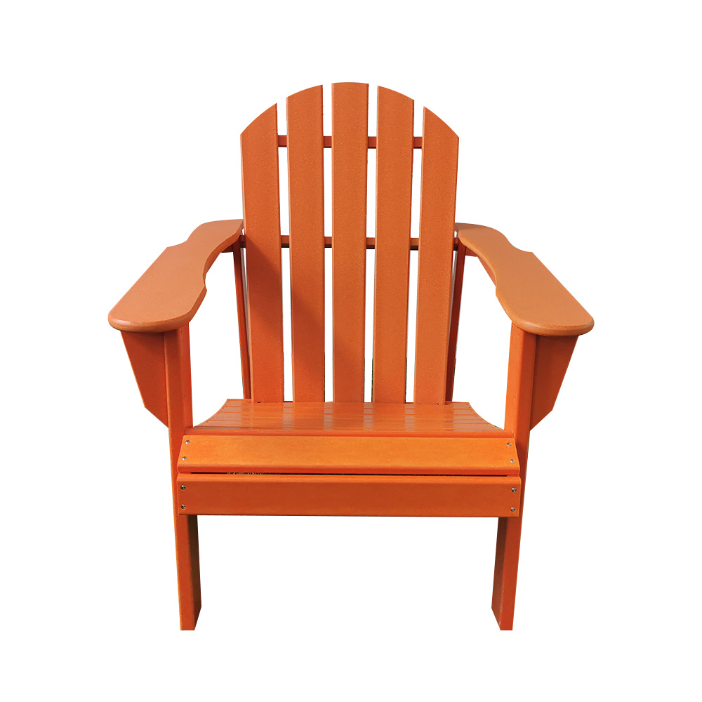 ADM003 White Orange Adirondack Beach Chair - Outdoor Furniture HDPE Chair