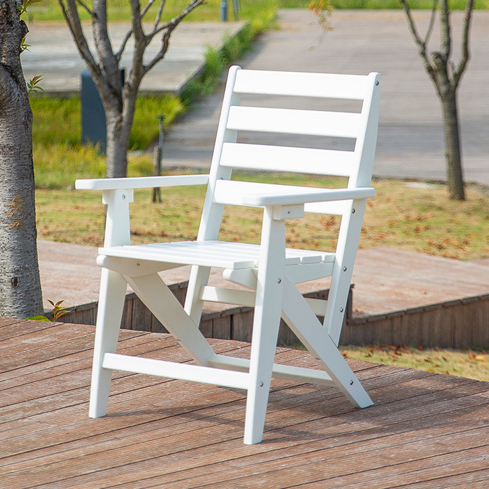 Dining Table Set Four Chairs And A Table Blue/White Outdoor Furniture HDPE Dining Chairs