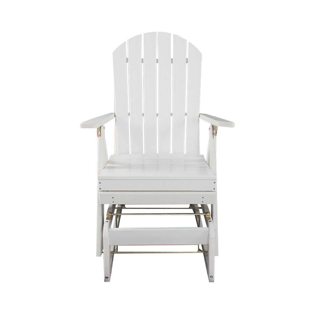 ADM012 White Patio Pull-out Rocker - Beach HDPE Recliner Rocker