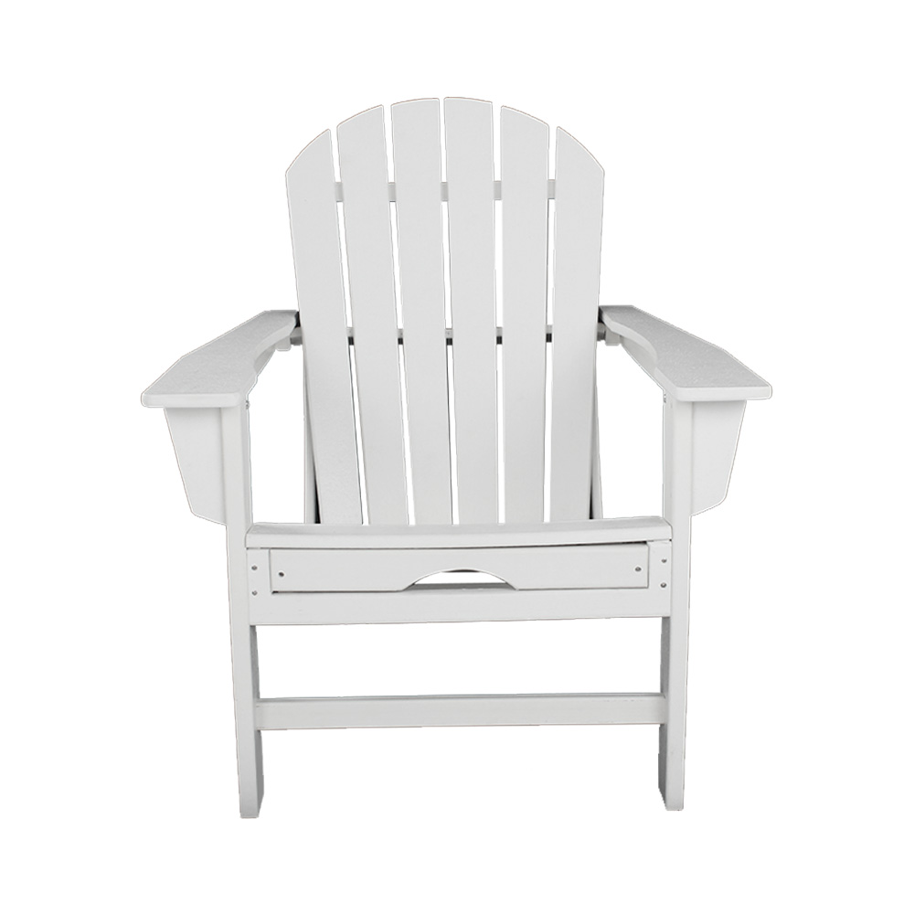 ADM007 White Pull-out Outdoor Adirondack Chair - Skin-friendly Formaldehyde-free Outdoor Chair