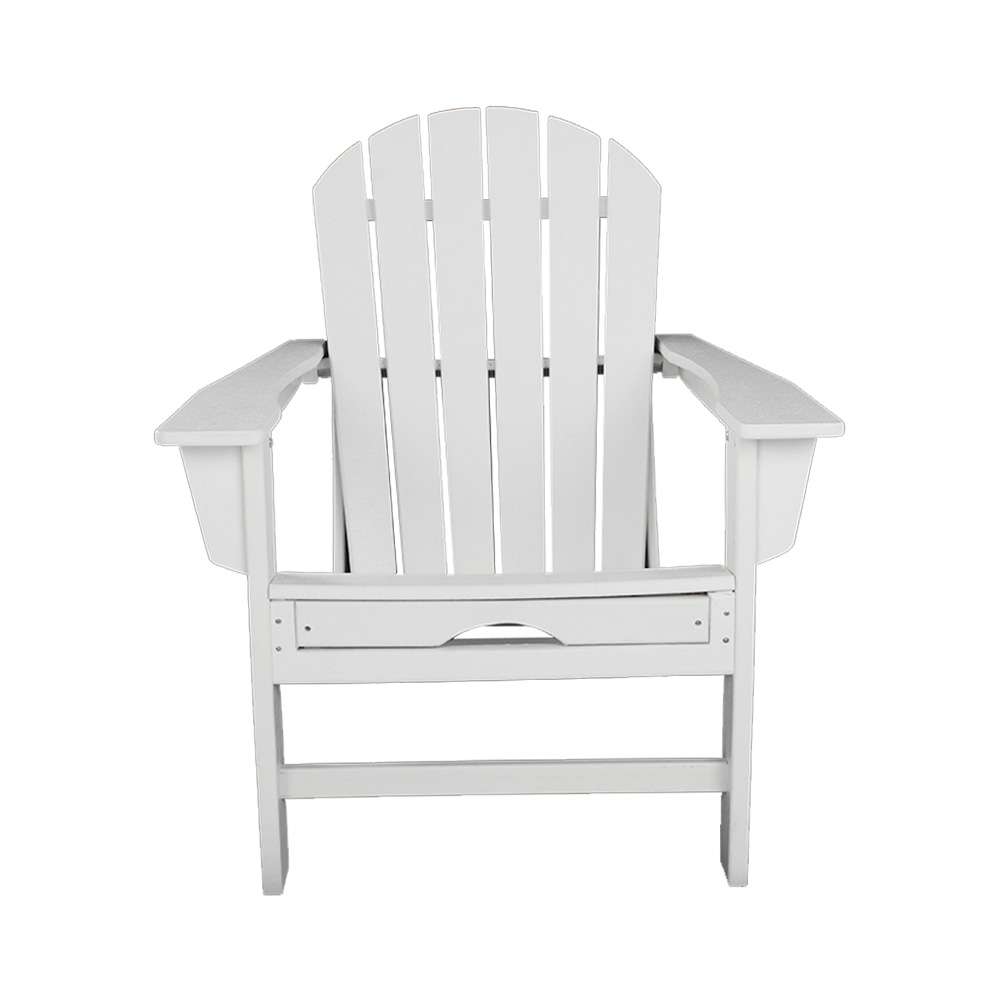 ADM007 White Pull-Out Outdoor Patio Adirondack Chair
