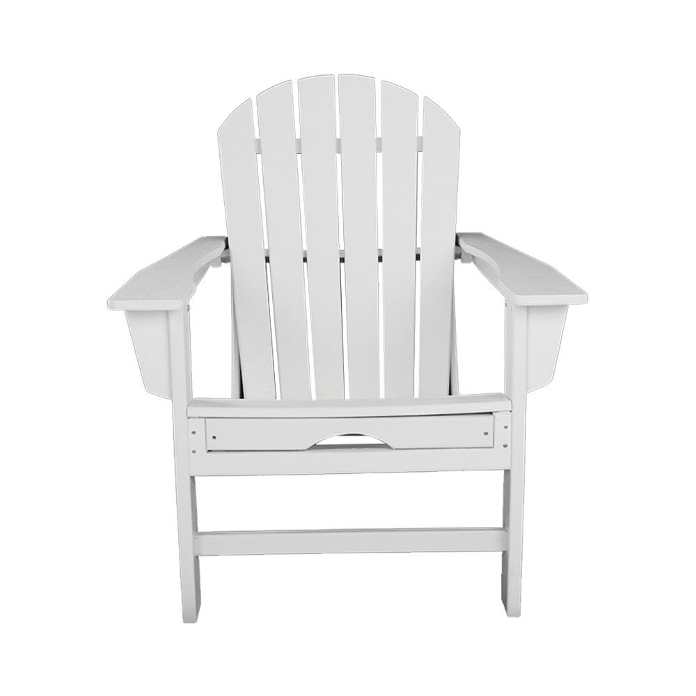 ADM007 White Pull-out Outdoor Adirondack Chair - Skin-friendly Formaldehyde-free Outdoor Chair