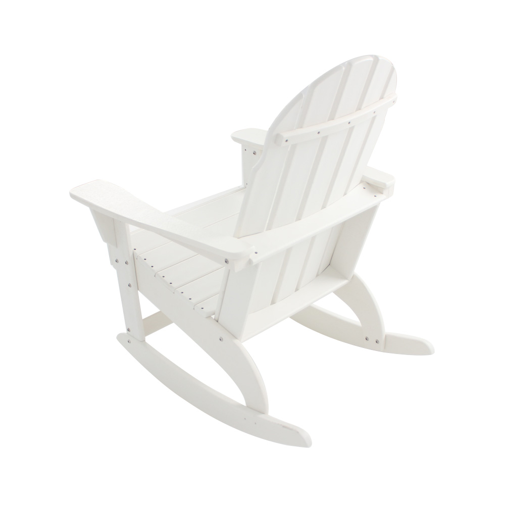  ADM011 White Patio Leisure Rocking Chair - Outdoor Adirondack Chair