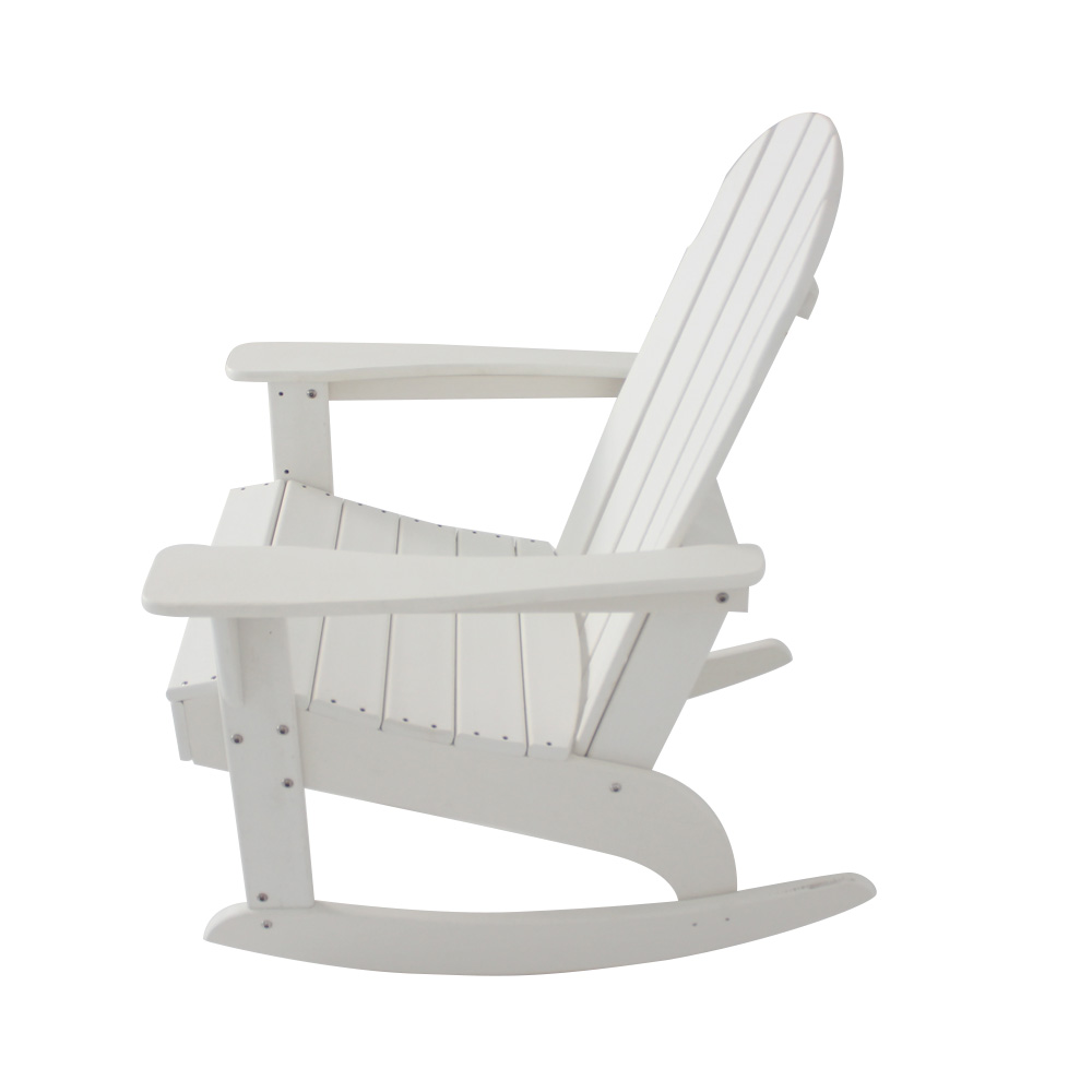  ADM011 White Patio Leisure Rocking Chair - Outdoor Adirondack Chair