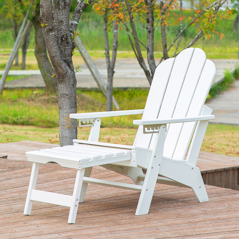 ADM006 Beach Leisure HDPE Adirondack Chair-Pull-out Seat Outdoor Recliner