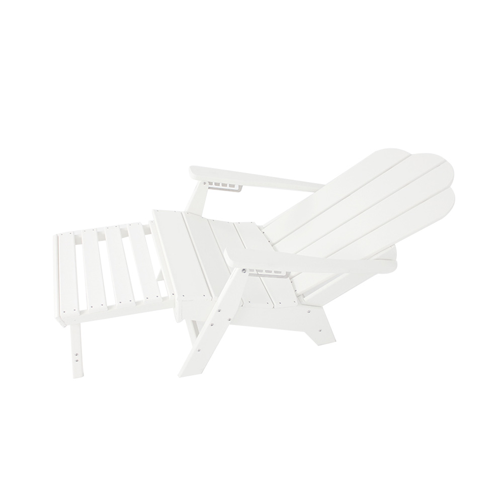 ADM006 Beach Leisure HDPE Adirondack Chair-Pull-out Seat Outdoor Recliner