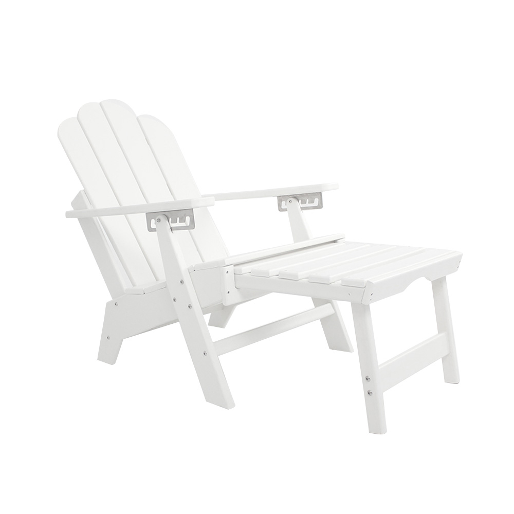 ADM006 Beach Leisure HDPE Adirondack Chair-Pull-out Seat Outdoor Recliner