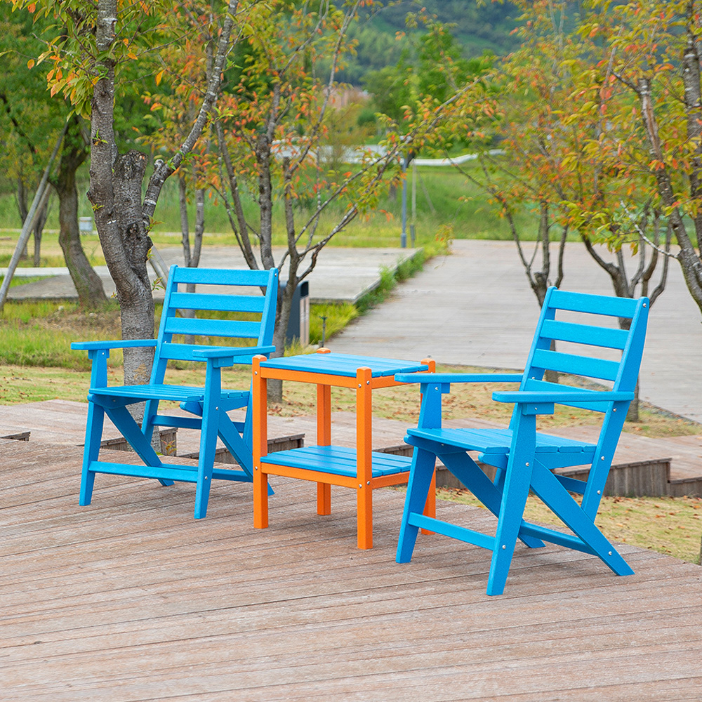 TTM003 Pacific Blue Orange Outdoor Set Side Table For Outdoor Garden Patio Balcony