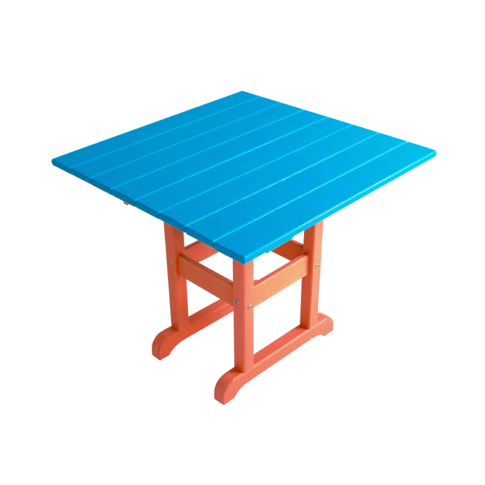 How does the durability of HDPE contribute to the longevity of side tables?