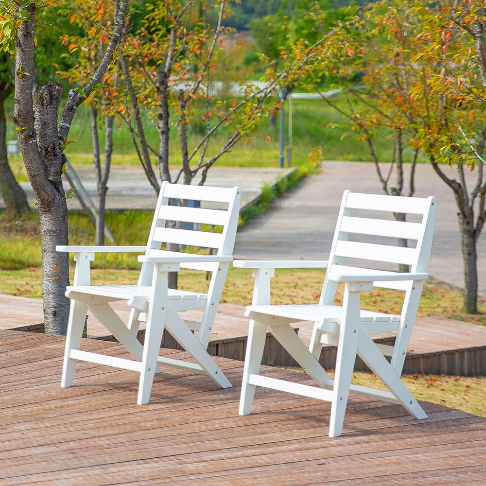 DSM002 HDPE Poly Outdoor Dining Chair Quick Assembly Smooth and Uncracked Modern Design Stable Structure