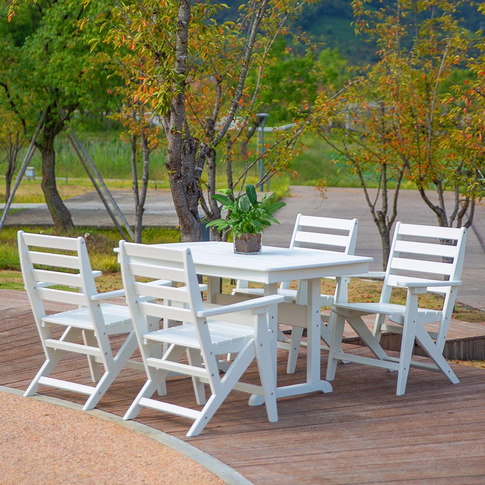 DST002 Patio Backyard Garden Deck Lawn HDPE Dining Set