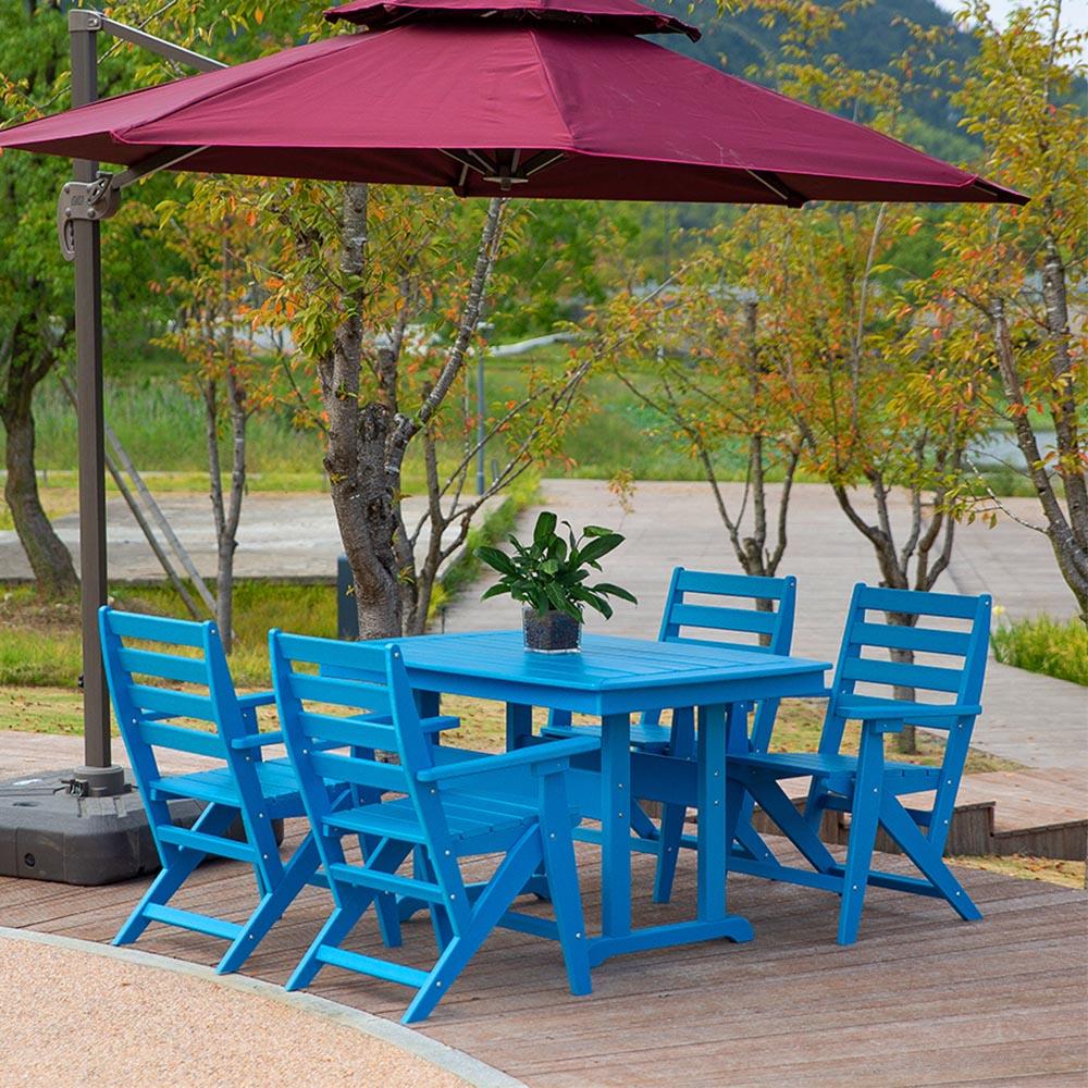 DST002 Patio Backyard Garden Deck Lawn HDPE Dining Set