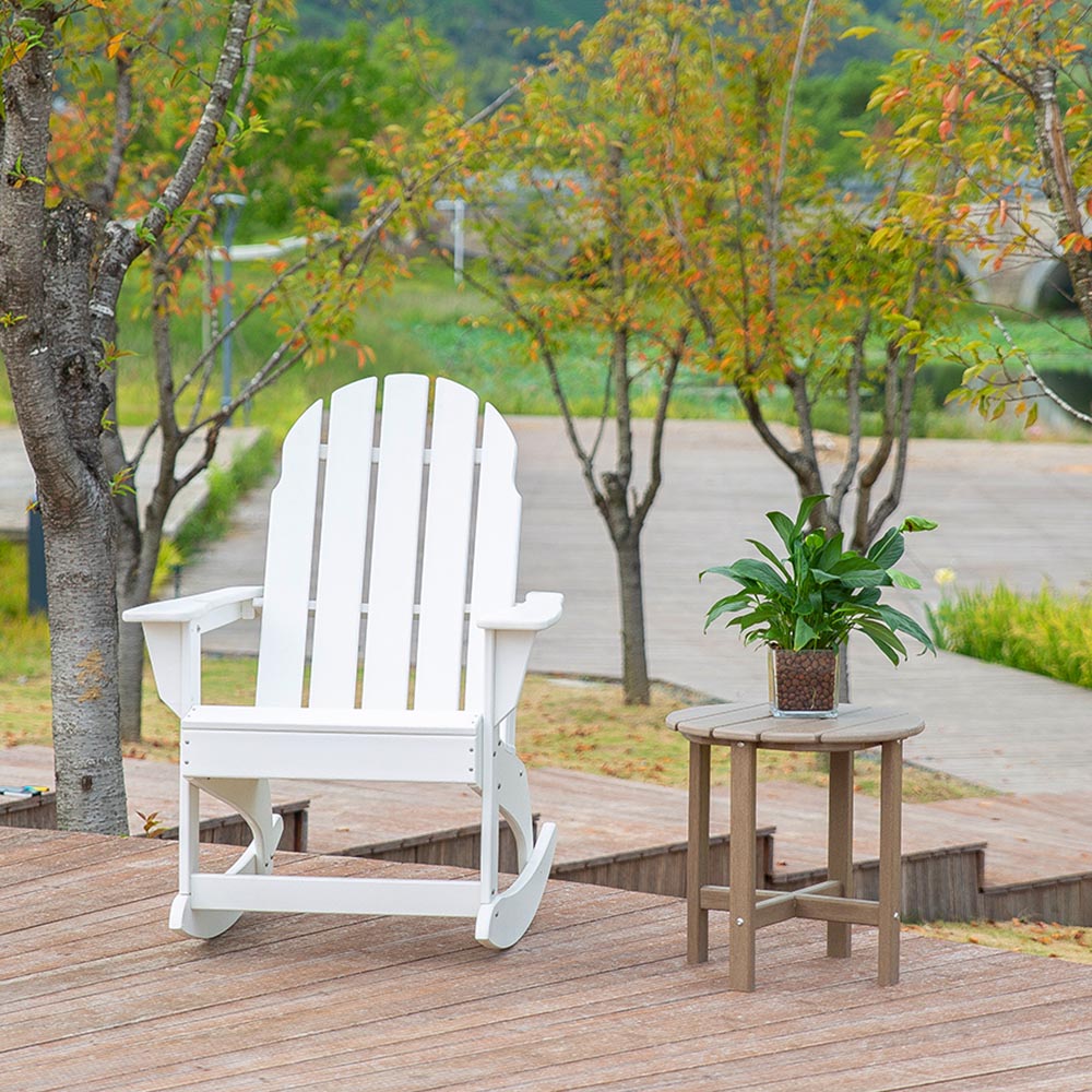 Sets ADS207 Adirondack Rocking Chair Patio Garden Adjustable Design HDPE Material