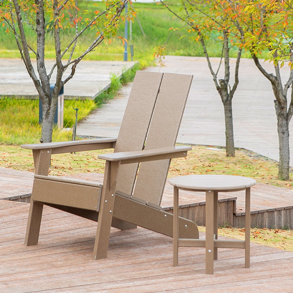 ADS207 Patio Garden Deck Lawn Chair HDPE Adirondack Chair