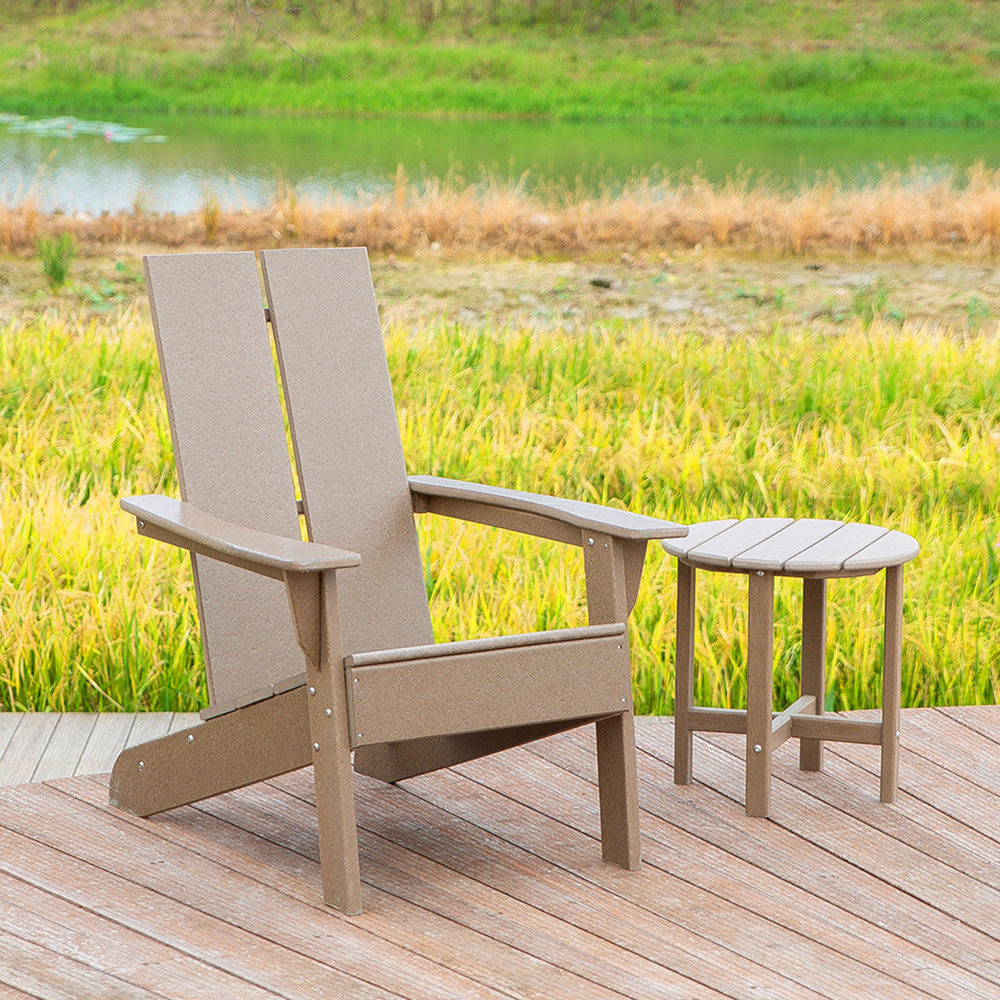ADS207 Patio Garden Deck Lawn Chair HDPE Adirondack Chair