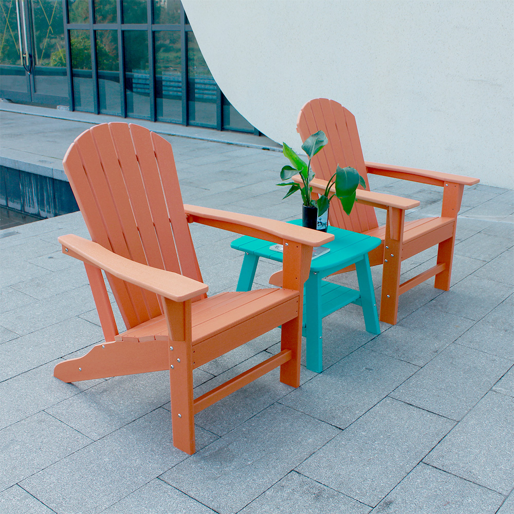 ADS301 HDPE Adirondack Furniture 2 Chairs, 1 Side Table