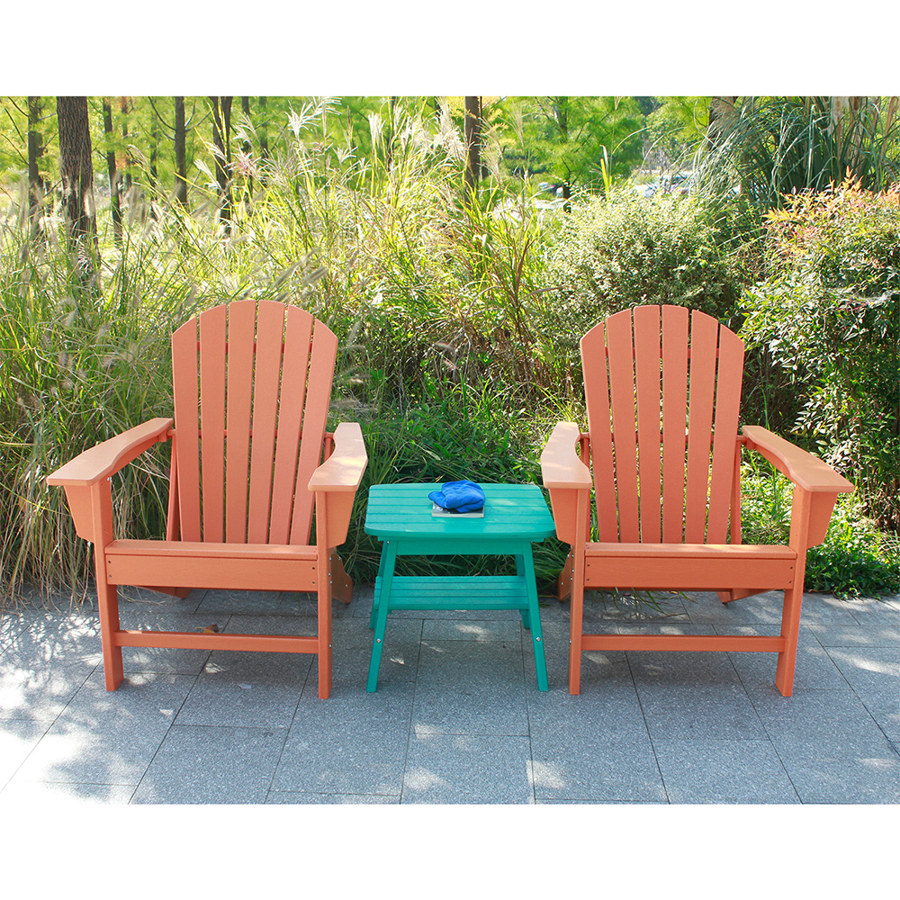 ADS301 HDPE Adirondack Furniture 2 Chairs, 1 Side Table