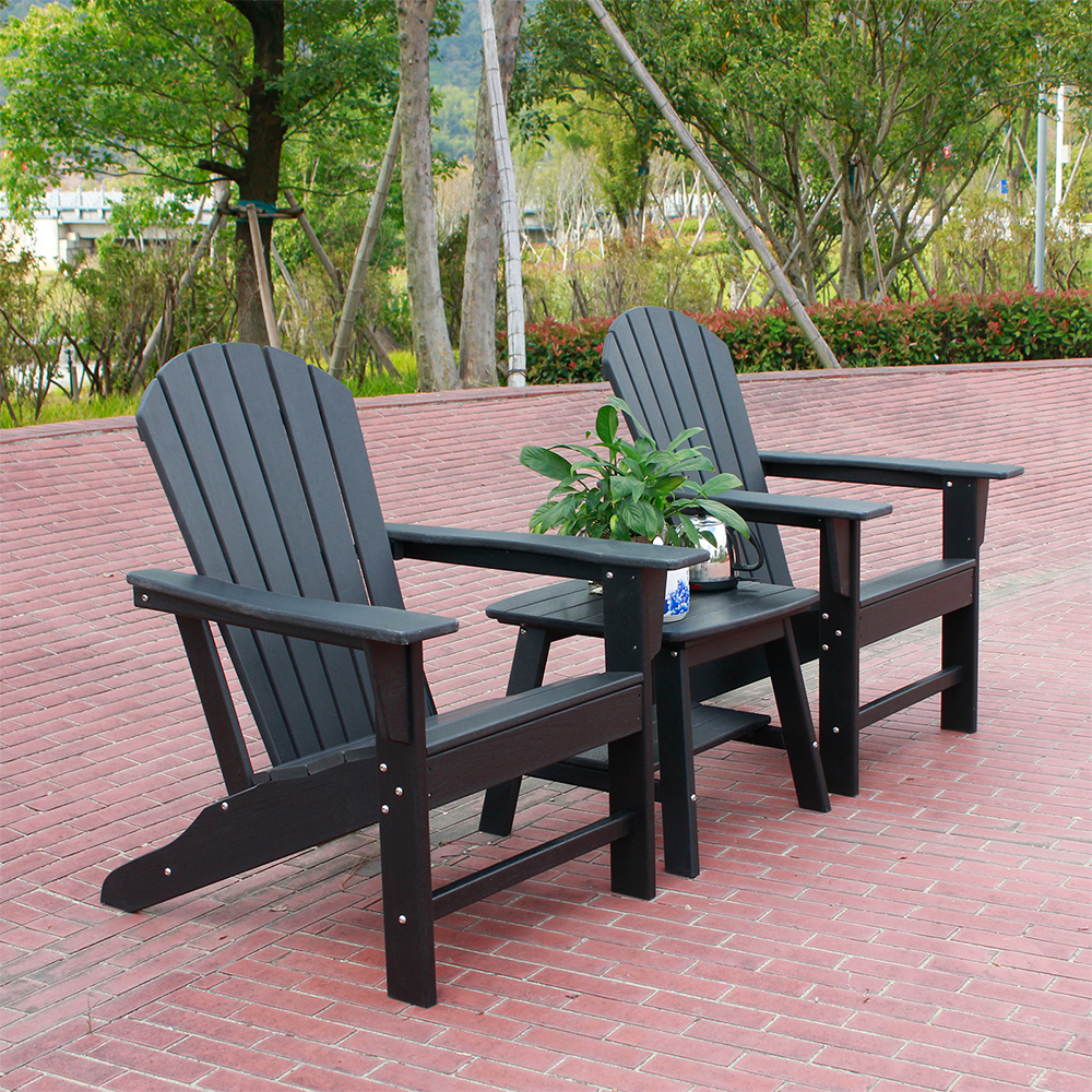 ADS301 HDPE Adirondack Furniture 2 Chairs, 1 Side Table