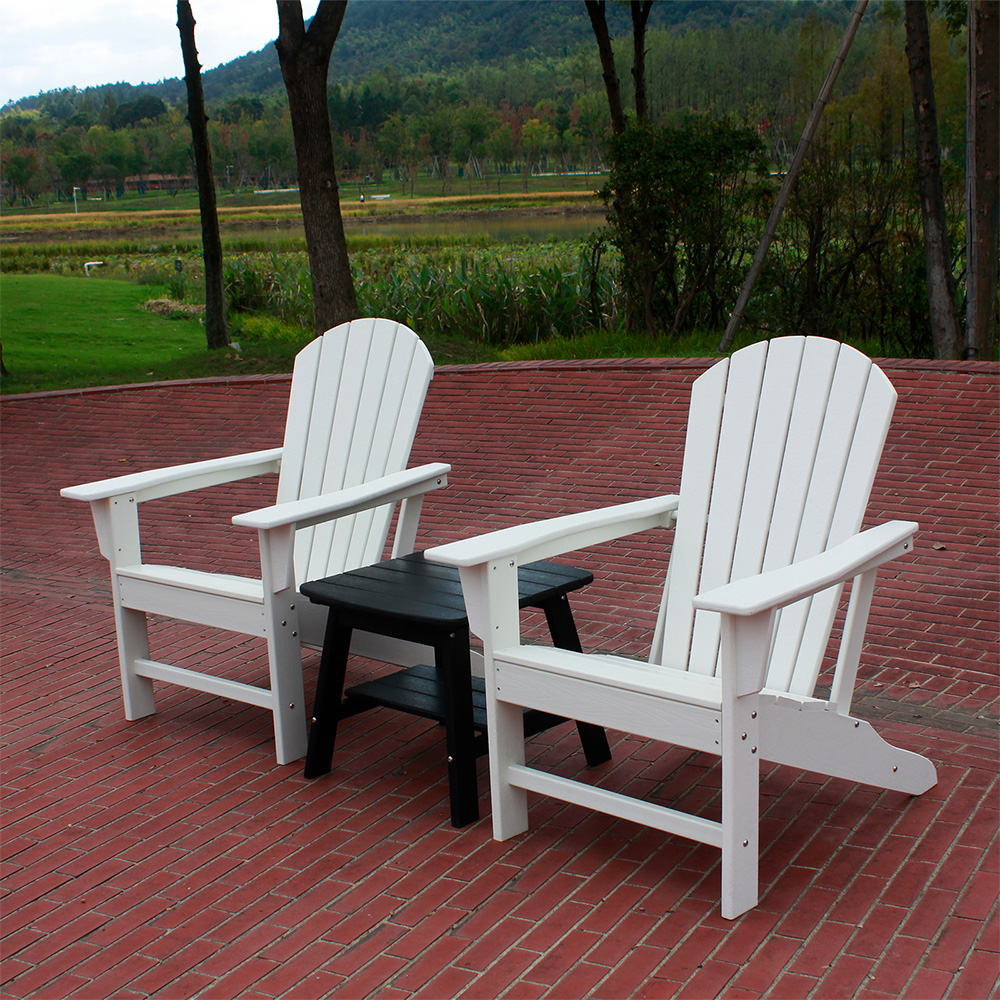 ADS301 HDPE Adirondack Furniture 2 Chairs, 1 Side Table