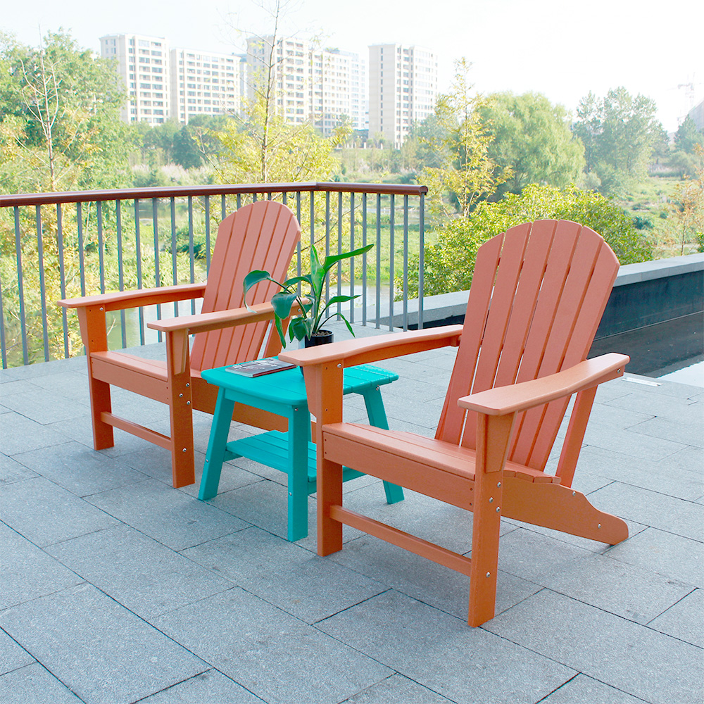 ADS301 HDPE Adirondack Furniture 2 Chairs, 1 Side Table